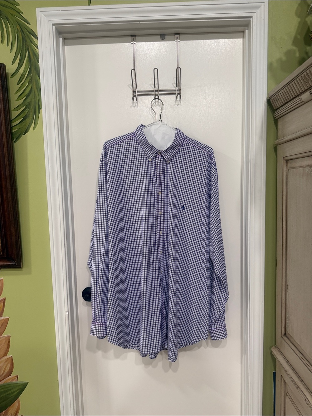 Ralph Lauren Men's Blue Check Button-Down Shirt